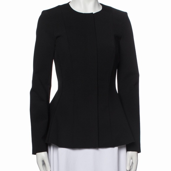 [NWOT—Orig. $595] THEORY “Movement” Peplum Jacket/Blazer in Black - Picture 3 of 7